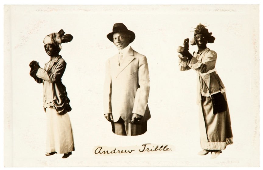 Historic portraits of vaudeville performer Andrew Andy Tribble
