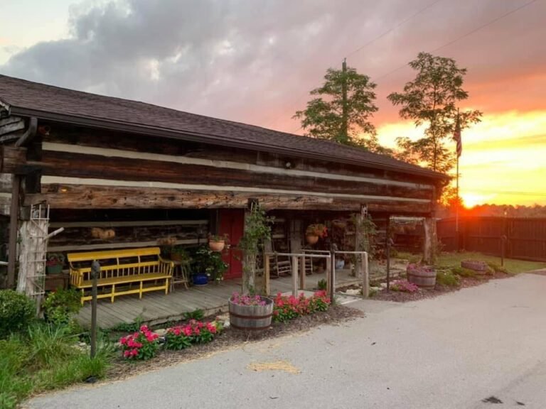 The Old Parsonage of Andrew Tribble at sunset